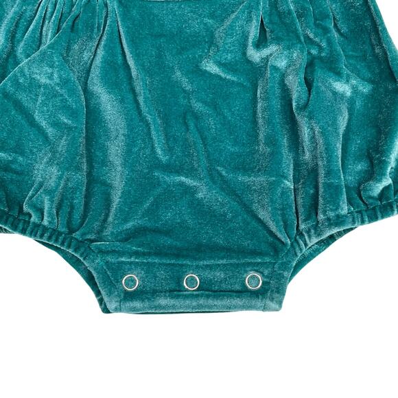 NWT Vignette 3-6M Teal Daisy Bubble in Velvet - Picture 2 of 5